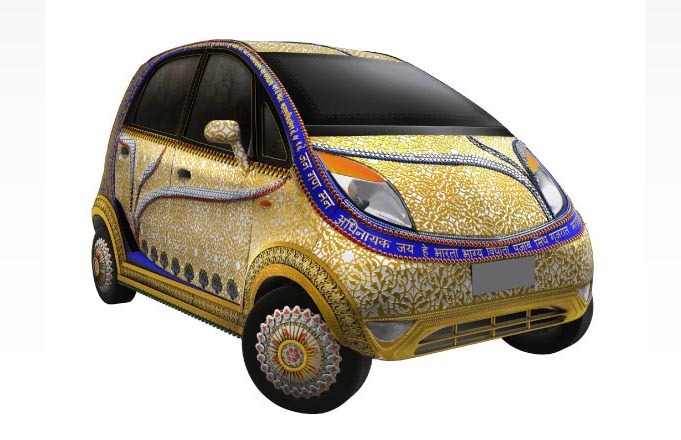 Tata Nano Gold Plus va fi ornata cu elemente din aur, ca aniversare a 5.000 de ani de fabricare a bijuteriilor