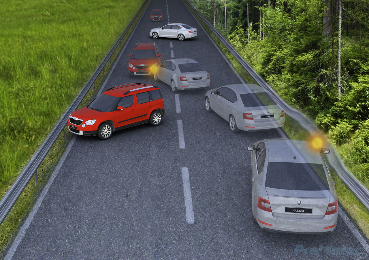 Skoda Octavia 3 collision prevention