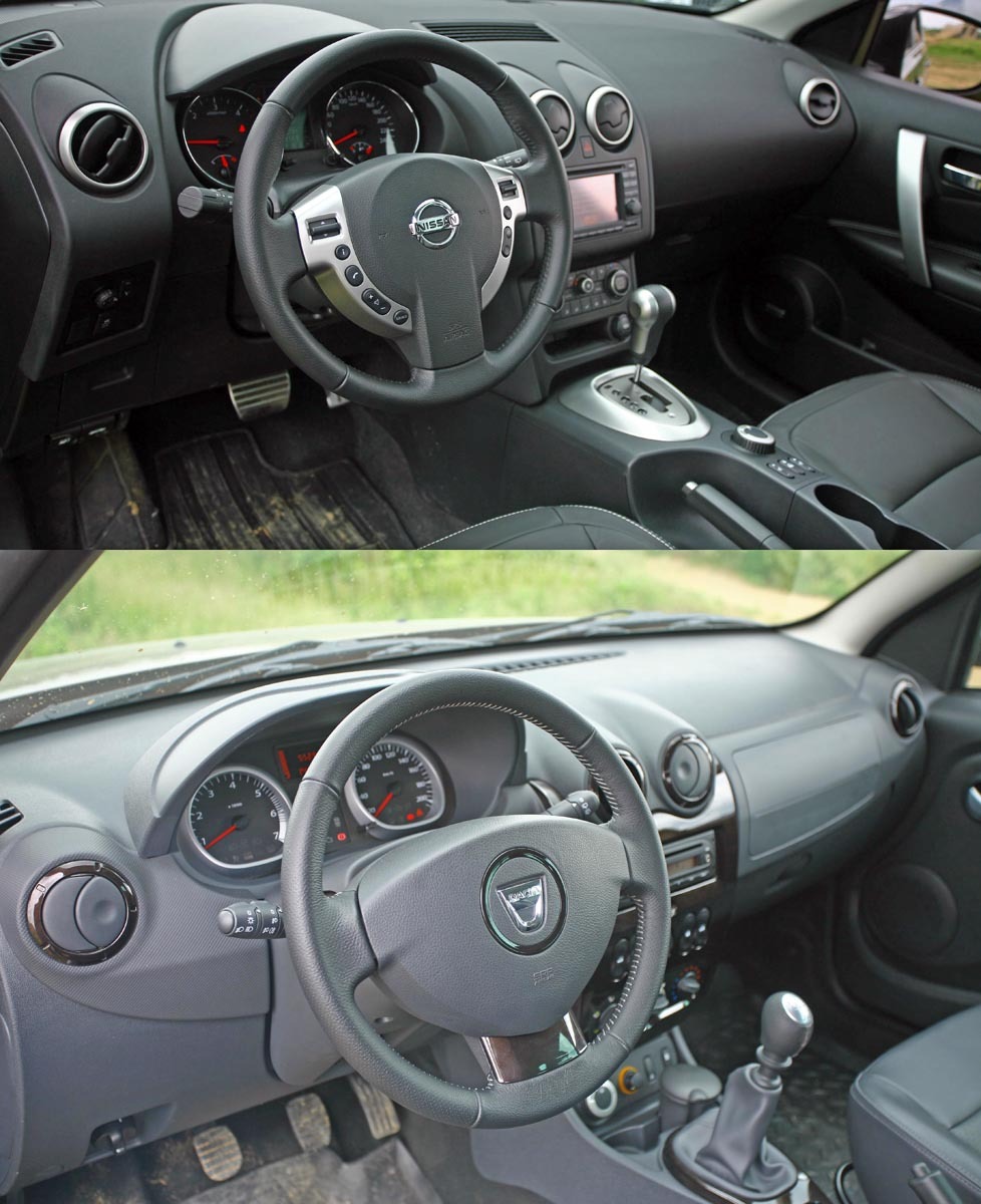 Interiorul lui Duster pare spartan comparativ cu un Qashqai full-option (cu adevarat)