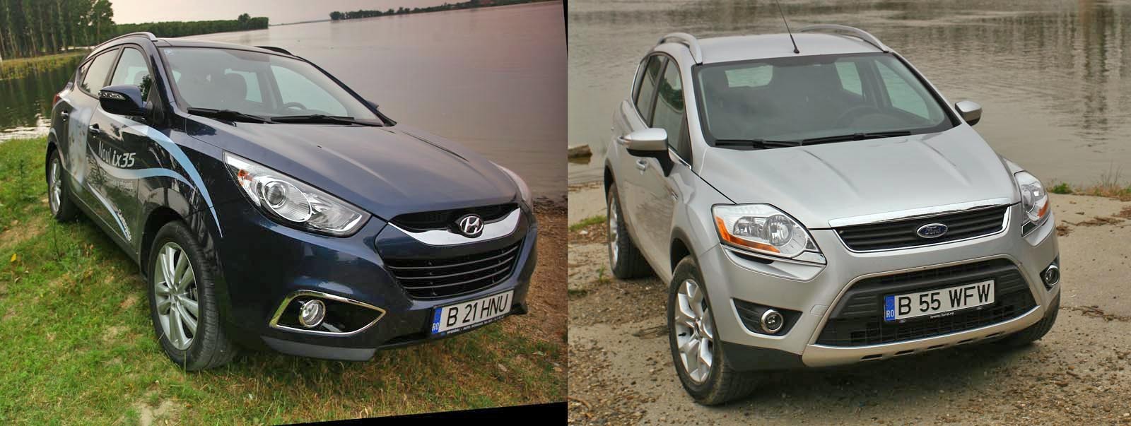 Atat Hyundai ix35, cat si Ford Kuga arata modern. ix35 este mai efeminat, Kuga mai dinamic