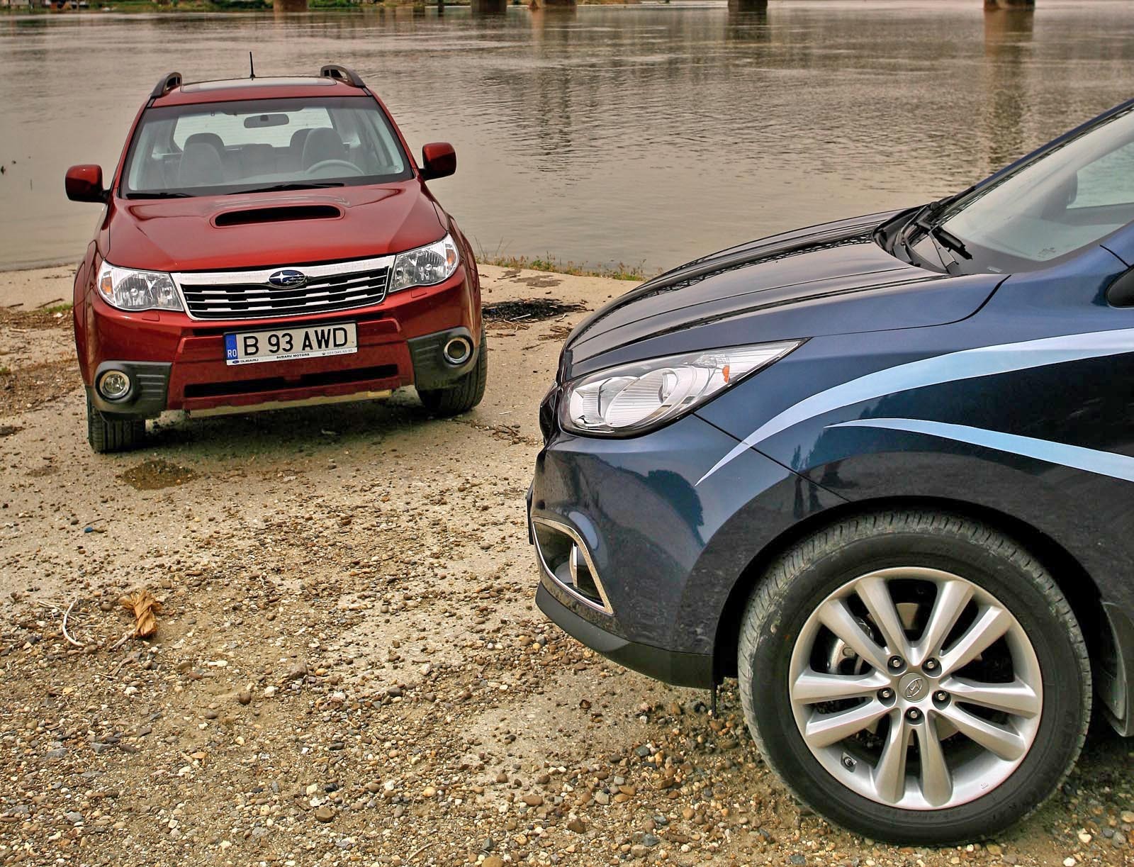 Forester isi justifica diferenta de pret. Hyundai ix35 va fi preferat de cei tineri